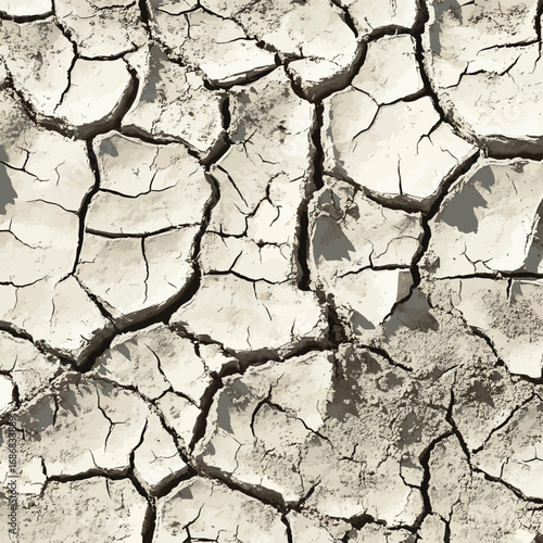High-contrast cracked dry earth texture showing detailed drought patterns