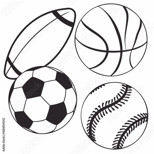 Football basketball soccer baseball sports balls soccer ball