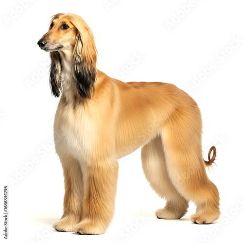 Obraz na płótnie Afghan Hound on white background