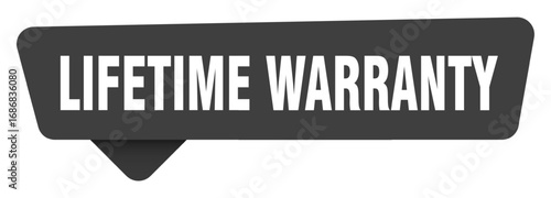 lifetime warranty black sign isolated on transpatent background. lifetime warranty sticker