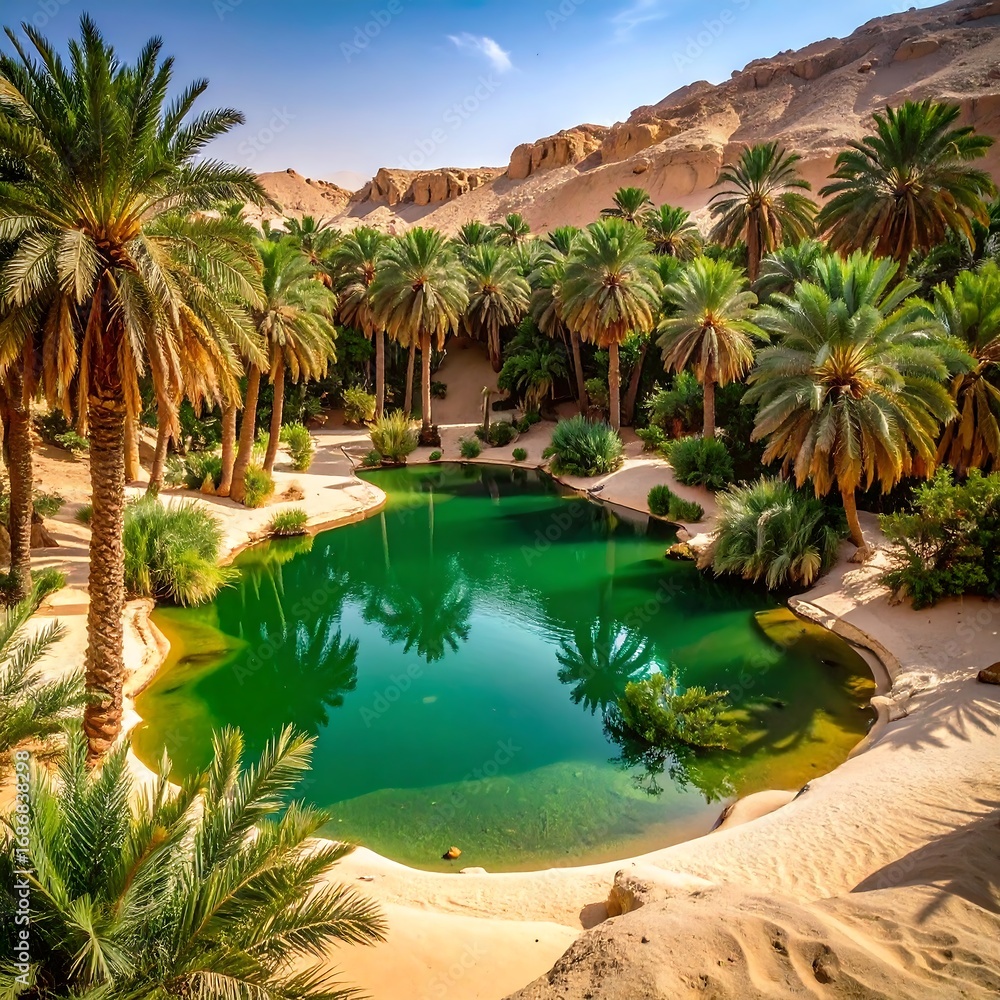 Fototapeta premium Oasis Pool Landscape