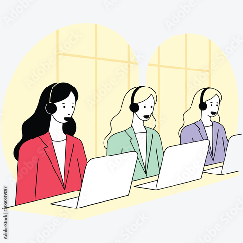 Online Customer Support Icon Set Vector