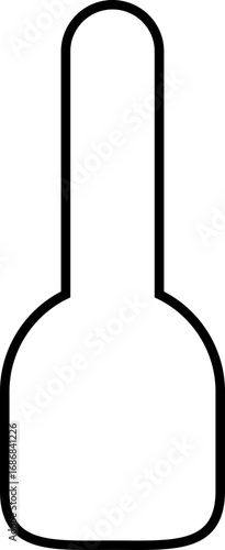 Nail polish bottle icon in black silhouette and line outline style, beauty cosmetic container group, minimal vector collection for manicure, pedicure, and salon design
