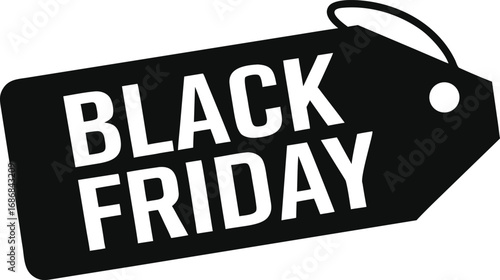 Black friday price tag vector illustration. Price label isolated on transparent background
