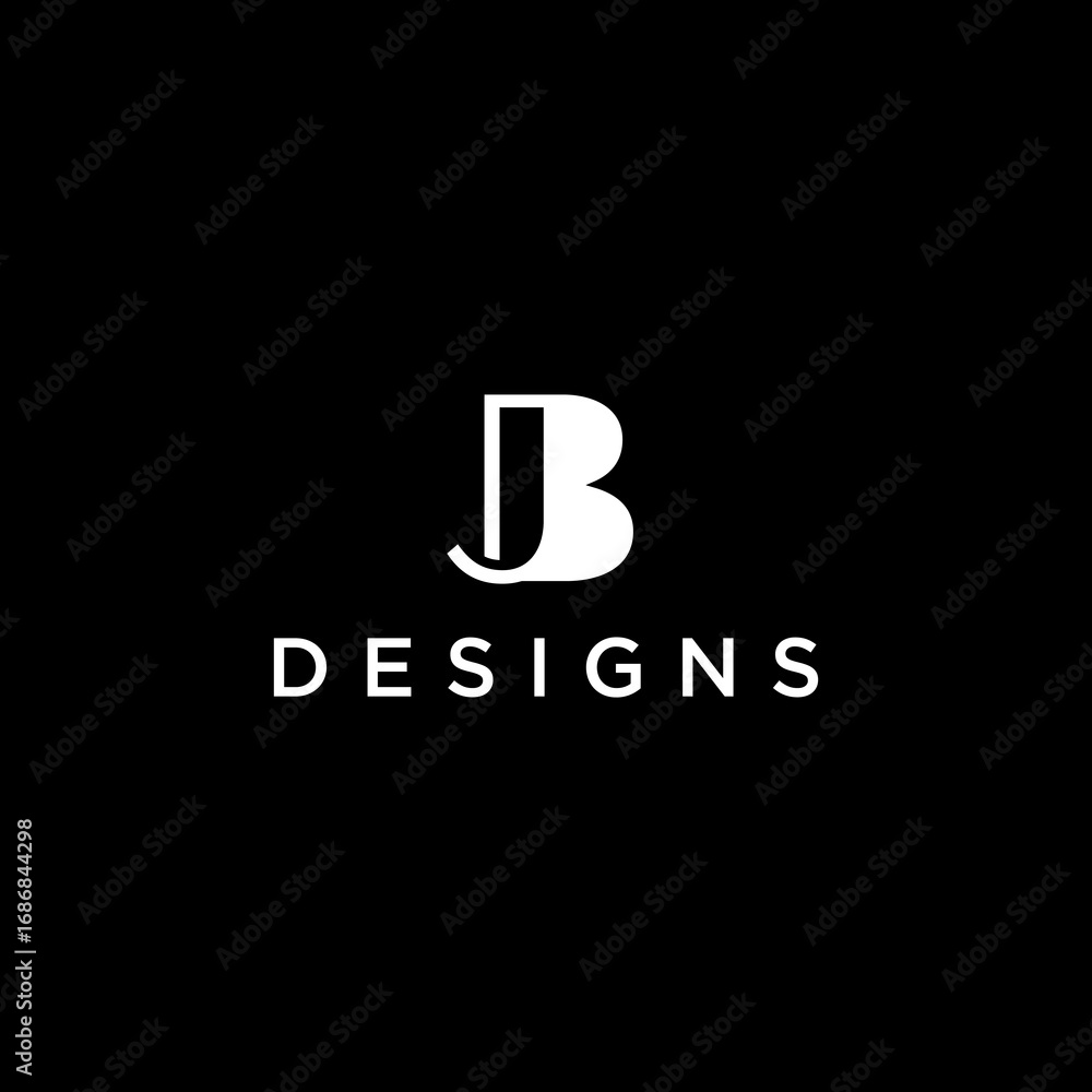 Obraz premium BJ creative logo design inspiration