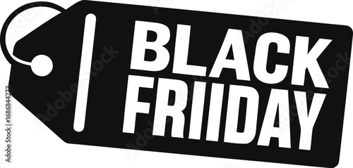 Black friday price tag vector illustration. Price label isolated on transparent background