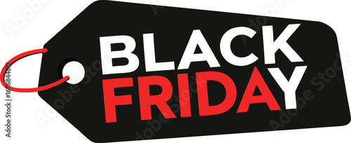 Black friday price tag vector illustration. Price label isolated on transparent background
