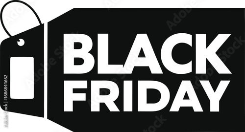 Black friday price tag vector illustration. Price label isolated on transparent background