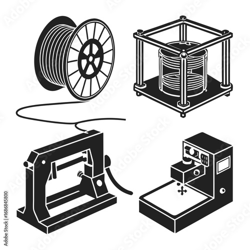 3d printing tools filament spool extruder and printer manufacturing