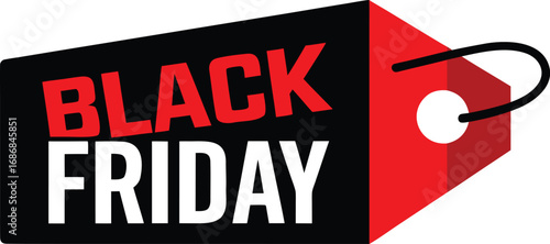 Black friday price tag vector illustration. Price label isolated on transparent background