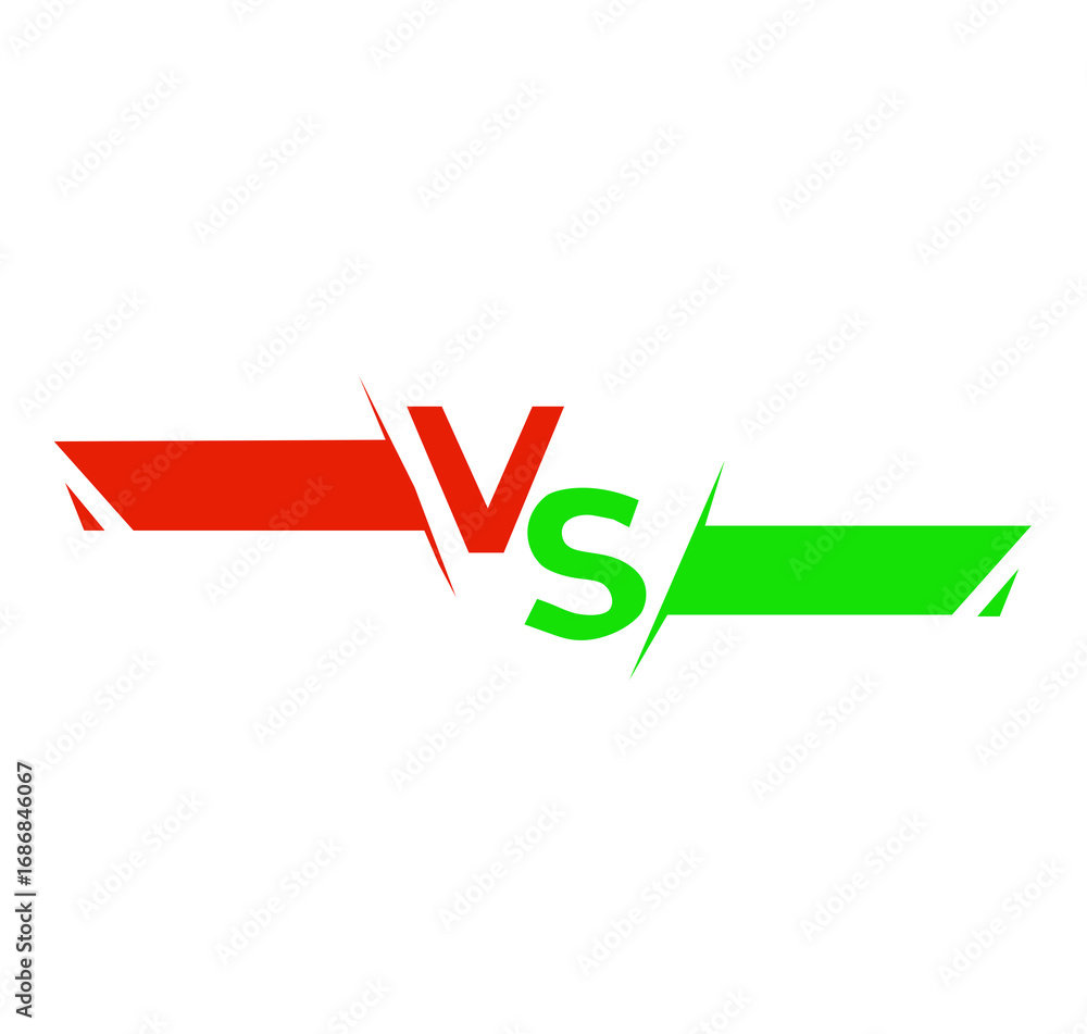 Fototapeta premium VS logo fight element of game vector design on white background