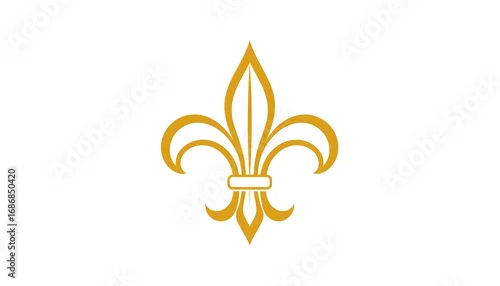 Fototapeta Ornate golden fleur-de-lis design