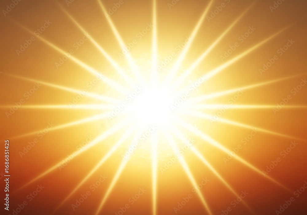 Obraz premium Bright sunburst with golden rays shining outward in a warm and inviting way