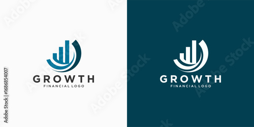 Unique Financial Chart Logo Design Inspiration