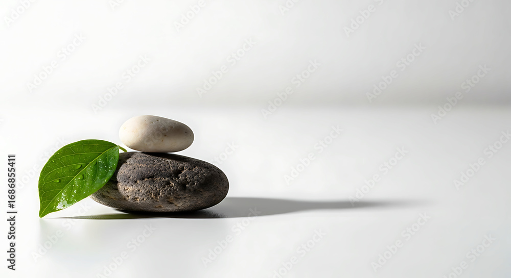 Fototapeta premium Zen stones: balancing act, promoting peace and harmony. 