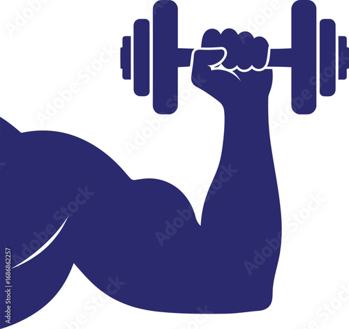 Strength In Motion Poetry: Exercise Figure Vector Illustration - Dynamic Fitness Form Dancing With Athletic Power And Muscular Dedication