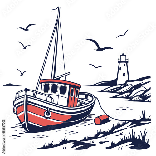 ship on the sea