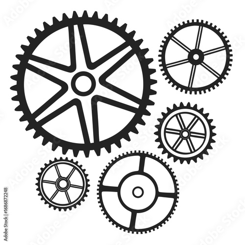 Mechanical gears cogwheel collection cogs machinery