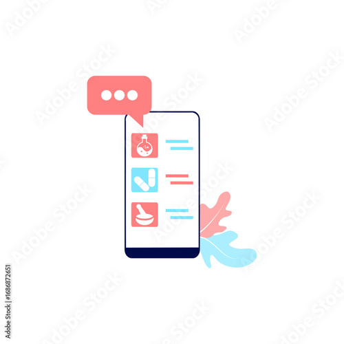 Set of modern flat design of online health care, online medical healthcare consultation, tele medicine, online pharmacy, online prescription, ask doctor, internet clinic via mobile phone or computer