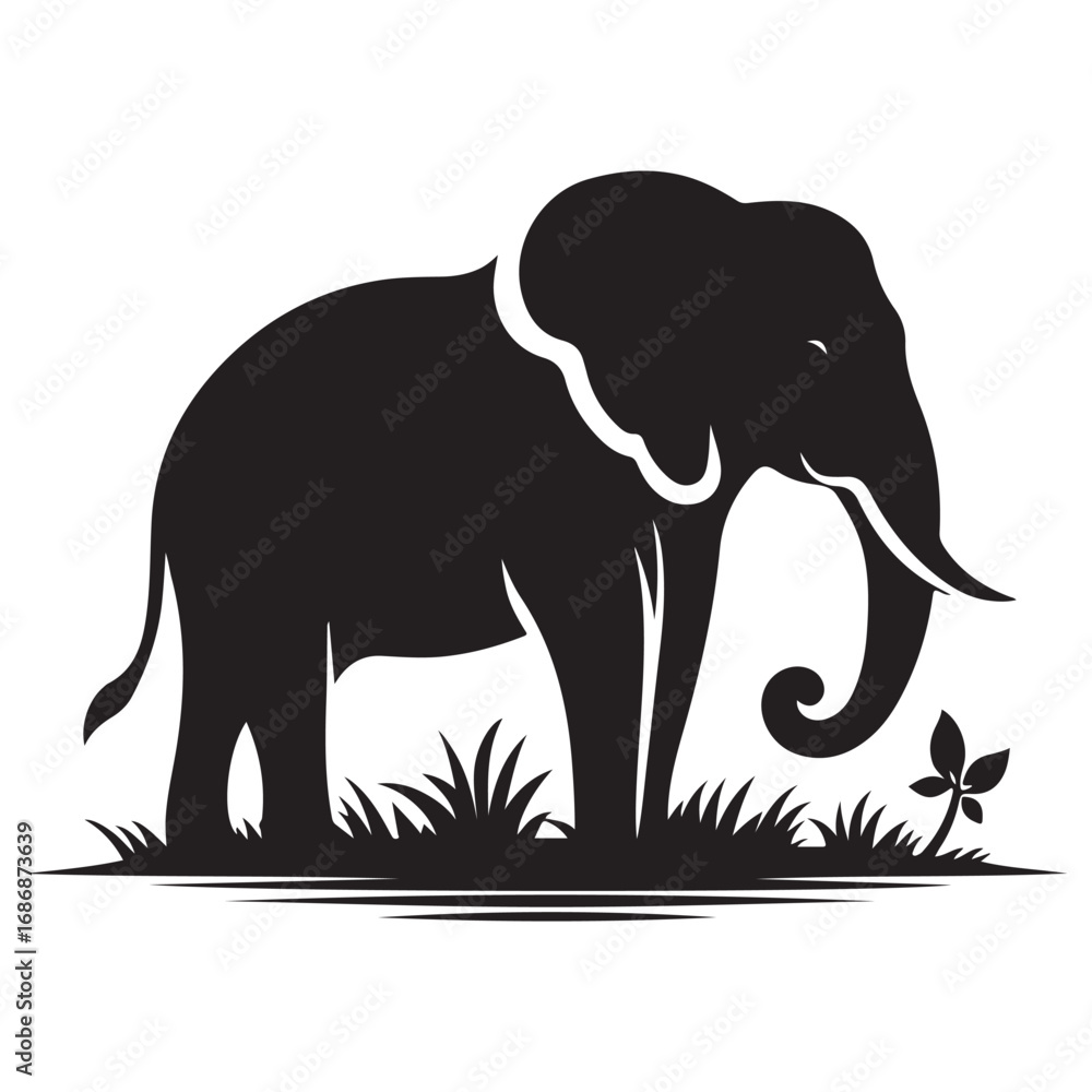 Fototapeta premium Elephant Silhouettes