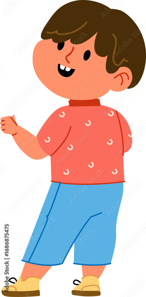 Fototapeta premium Smiling Child in Casual Outfit