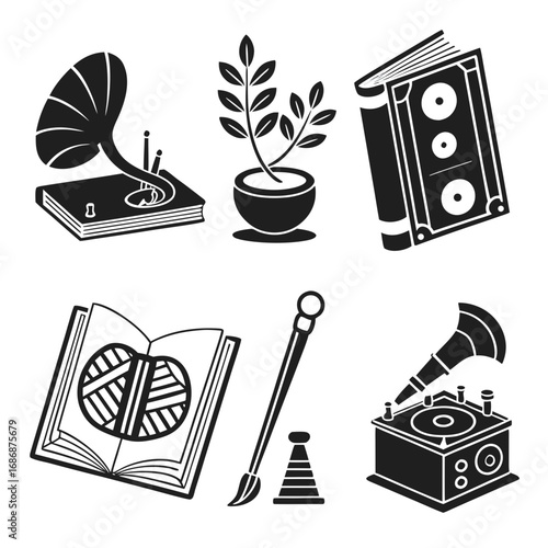 Vintage objects and craft supplies book