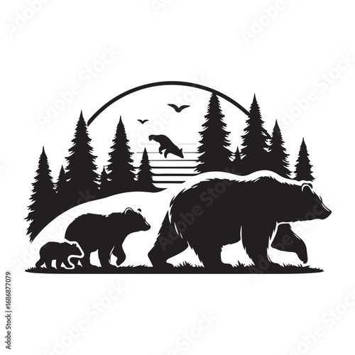 Bear Silhouettes