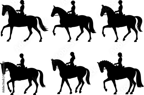 Horse Breeds Silhouette Collection" Vector Bundle
