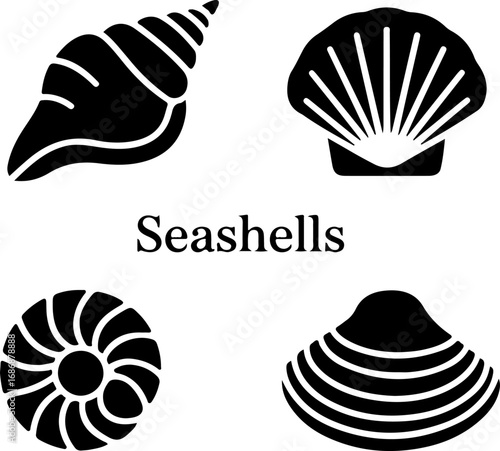 "Seashell Silhouette Collection" Vector Bundle