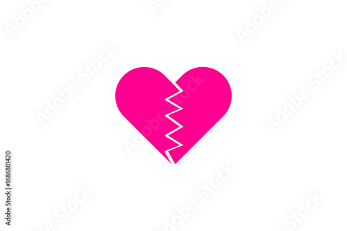 Broken Heart - 悲しい気持ちを表現する、ひびわれたハートの形（Broken Heart）
