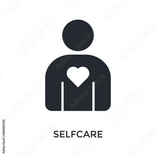 Selfcare Icon Glyph Style. Vector Illustration For Graphic Design