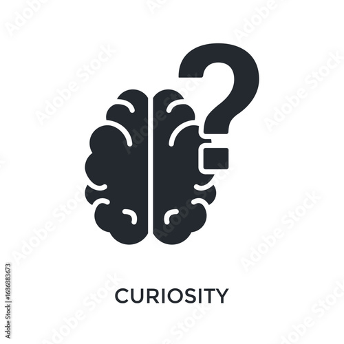 Curiosity Icon Glyph Style. Vector Illustration For Graphic Design