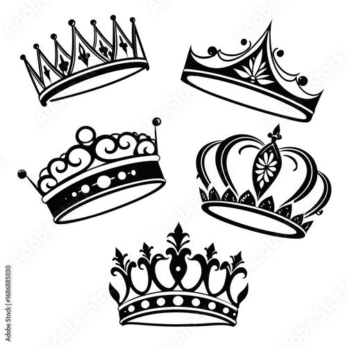 Black crowns and tiaras royal regal