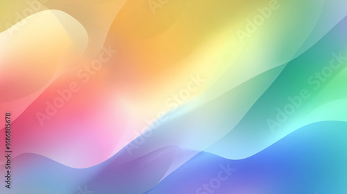 Gradient mesh background in soft pastel colors, smooth flowing shapes