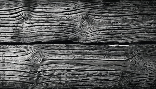 Black and white wooden texture background. Distressed Rough Wood Surface Pattern. Cracked wood texture.