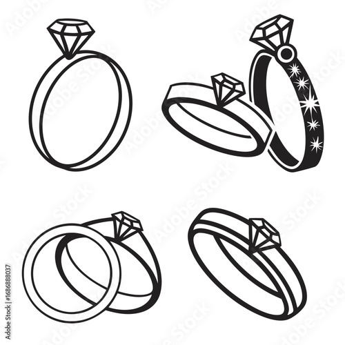 Diamond rings collection engagement rings wedding bands