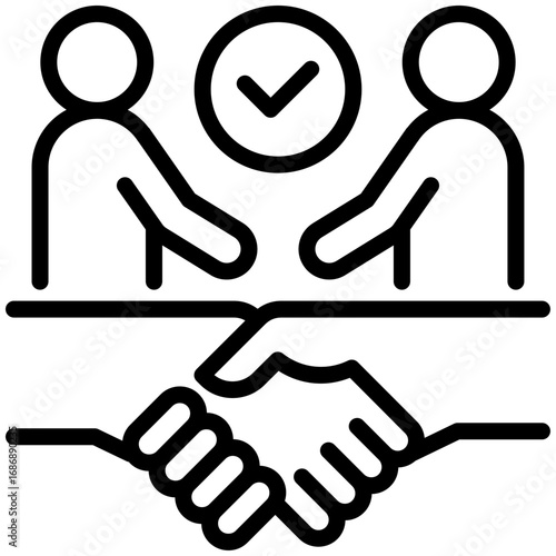 deal icon isolated on white background. vector illustration icon for  business brokerage