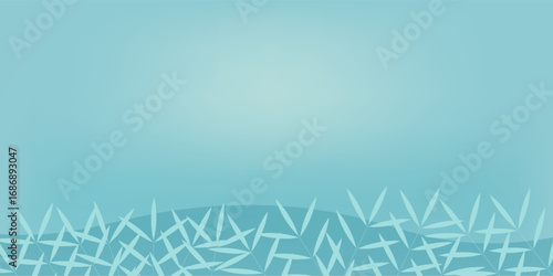 Empty background with palm leaves.