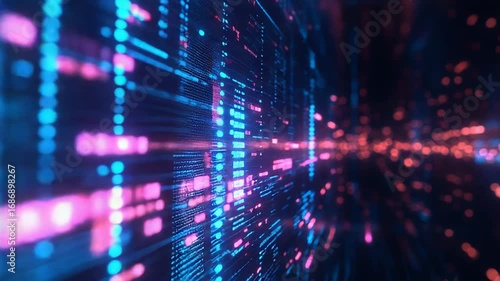 Wallpaper Mural Futuristic data stream flowing through cyberspace Torontodigital.ca