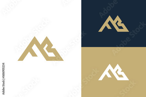 fb monogram logo design Vector illustration template