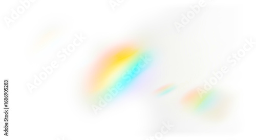 Abstract Layered Shape with Rainbow Colors and Textured Surface on Transparent Background