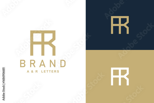 ar logo design Vector illustration template