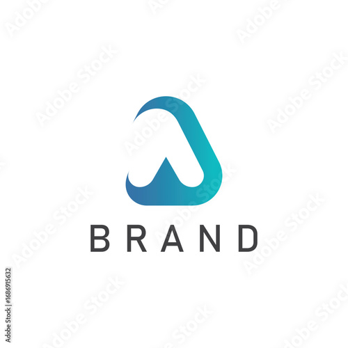  Letter a logo design Vector illustration template