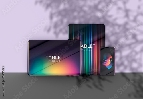 Tablets and Smartphone Device Mockup