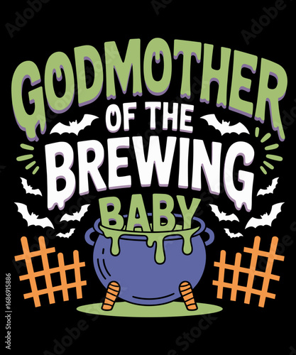 Godmother Of The Brewing Baby Halloween Witch Baby Funny