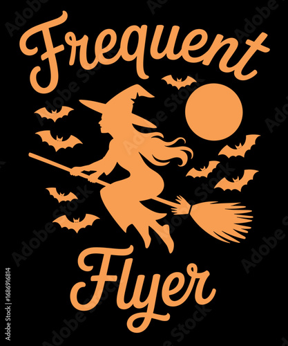 Frequent Flyer Witch Funny Halloween Witches Costume