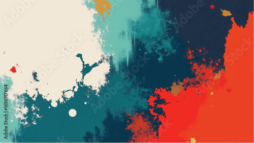 Abstract Multicolor Paint Texture Background. Multicolor Paint Stroke Abstract Pattern. Colorful Background.