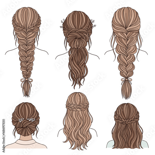 Collection of elegant braided hairstyles for special occasions and everyday styling inspirations
