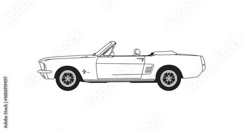 a classic convertible car with sleek design and open top