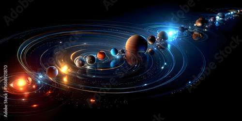 space, planet, illustration, light, vector, earth, design, blue, globe, star, sun, saturn, sphere, astronomy, universe, egg, technology, wallpaper, science, glowing, fantasy, energy, glow, easter, wat